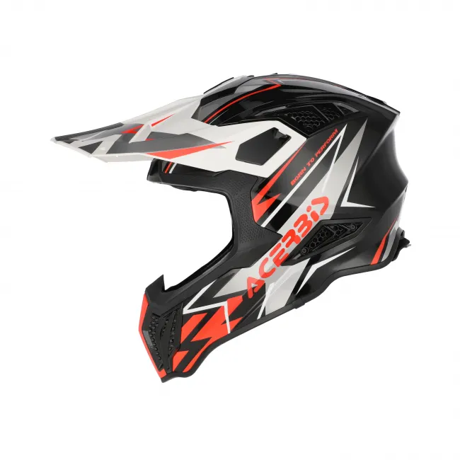 Casca Acerbis Airstrike-X Black Orange Fluo