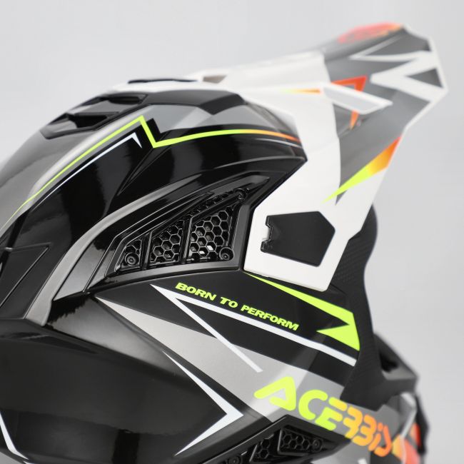 Casca Acerbis Airstrike-X Black Orange Fluo