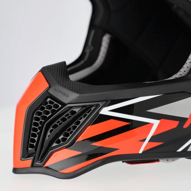 Casca Acerbis Airstrike-X Black Orange Fluo