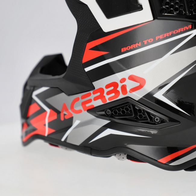 Casca Acerbis Airstrike-X Black Orange Fluo