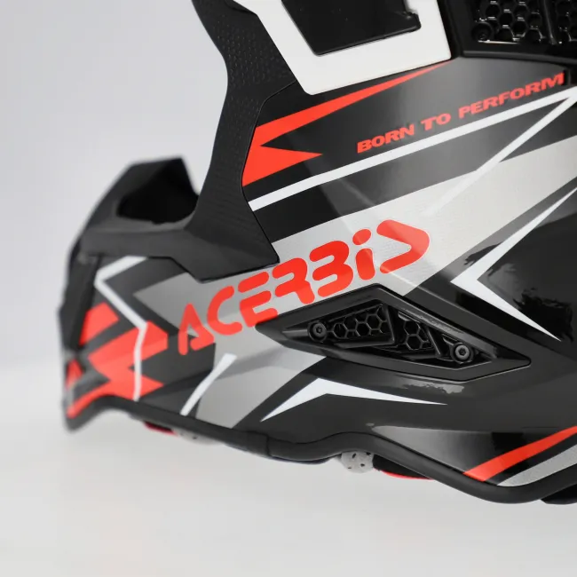Casca Acerbis Airstrike-X Black Orange Fluo
