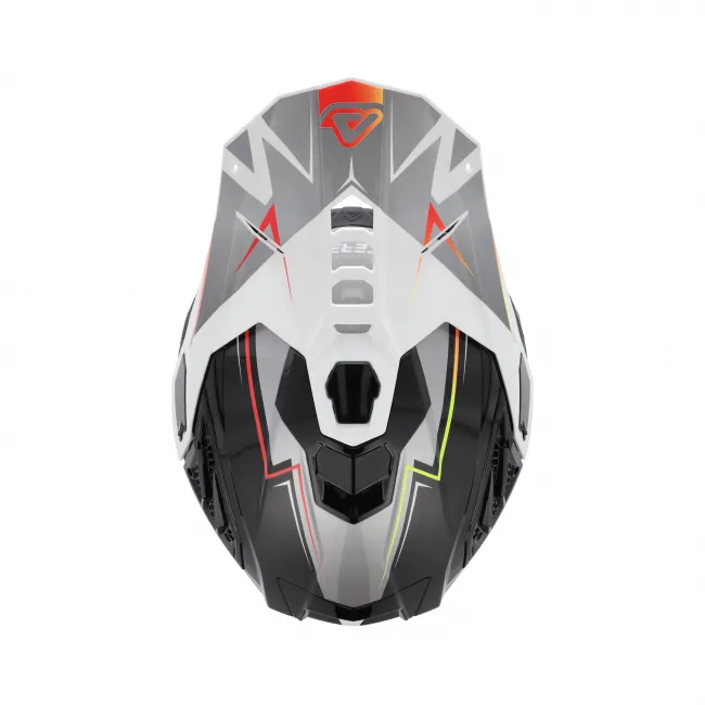 Casca Acerbis Airstrike-X Black Orange Fluo