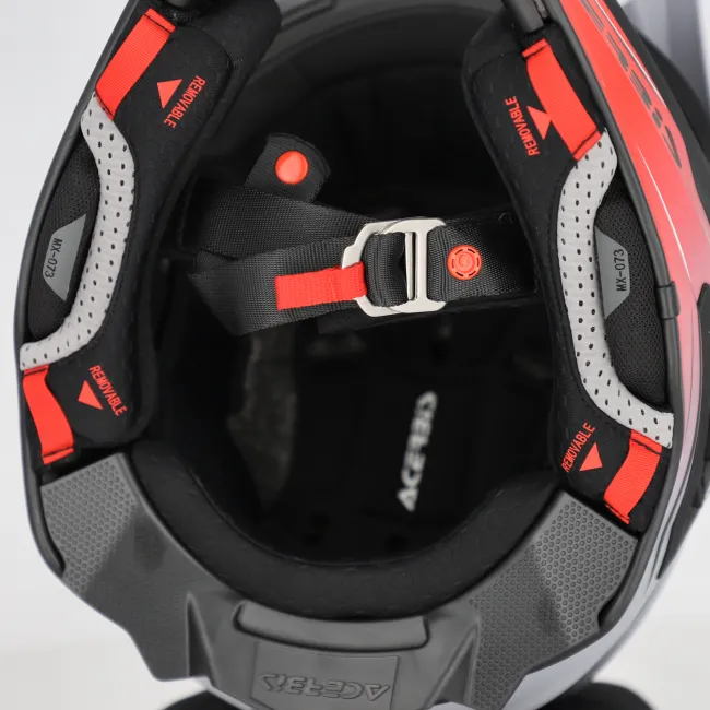 Casca Acerbis Airstrike-X Grey Red