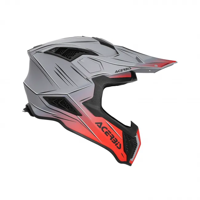 Casca Acerbis Airstrike-X Grey Red