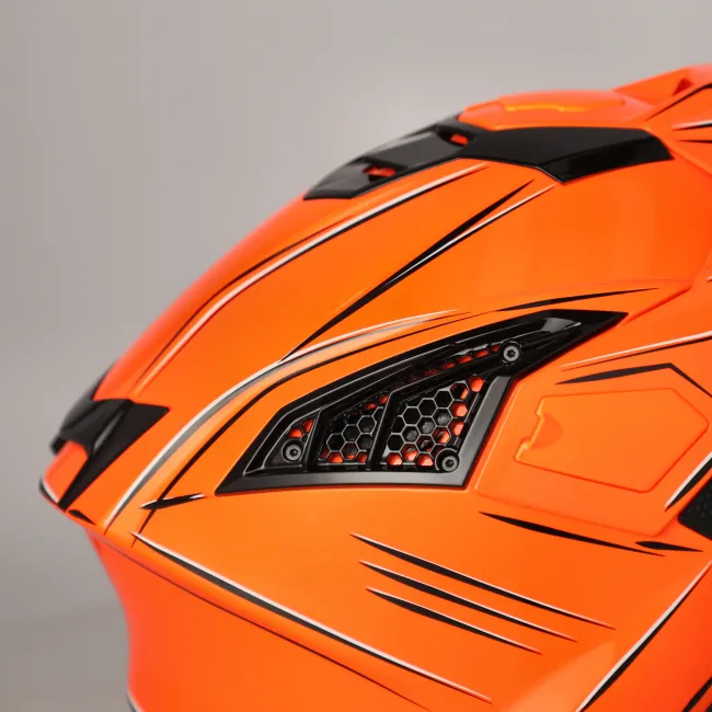 Casca Acerbis Airstrike-X Orange Grey
