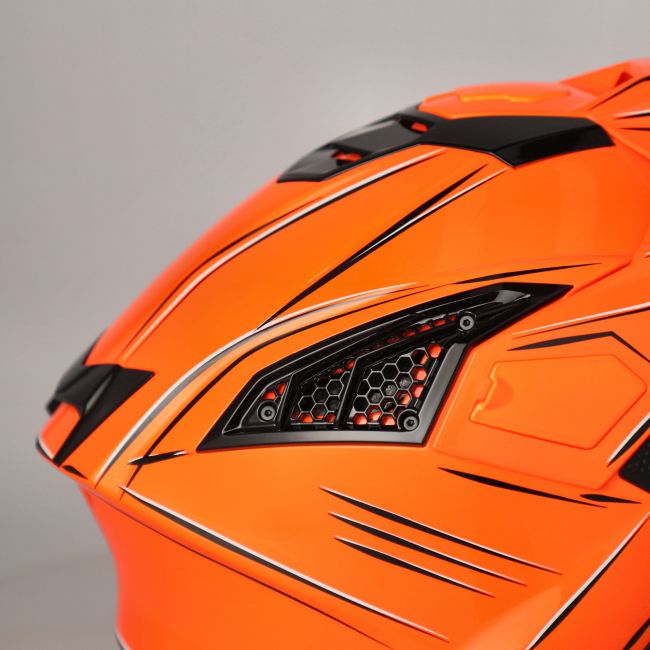 Casca Acerbis Airstrike-X Orange Grey