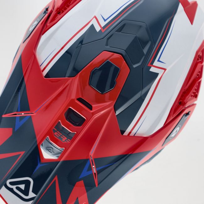 Casca Acerbis Airstrike-X White Blue Red