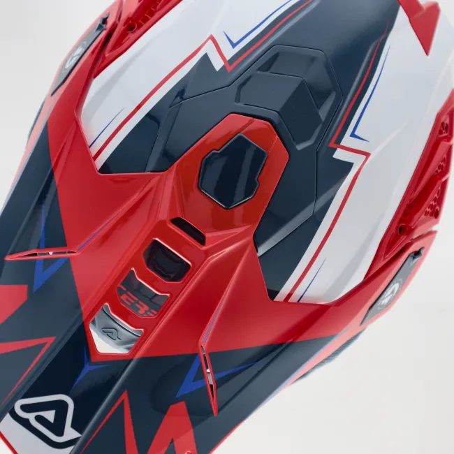 Casca Acerbis Airstrike-X White Blue Red