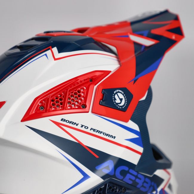 Casca Acerbis Airstrike-X White Blue Red