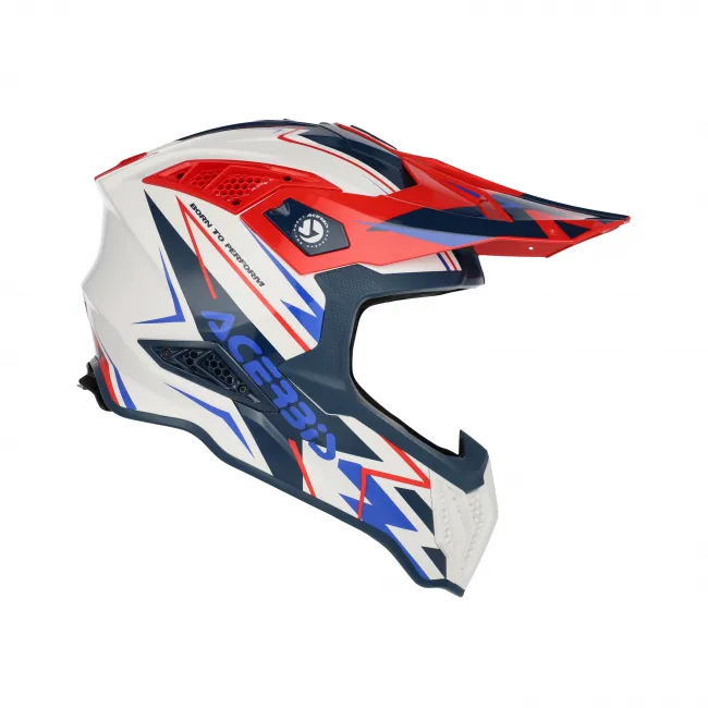 Casca Acerbis Airstrike-X White Blue Red