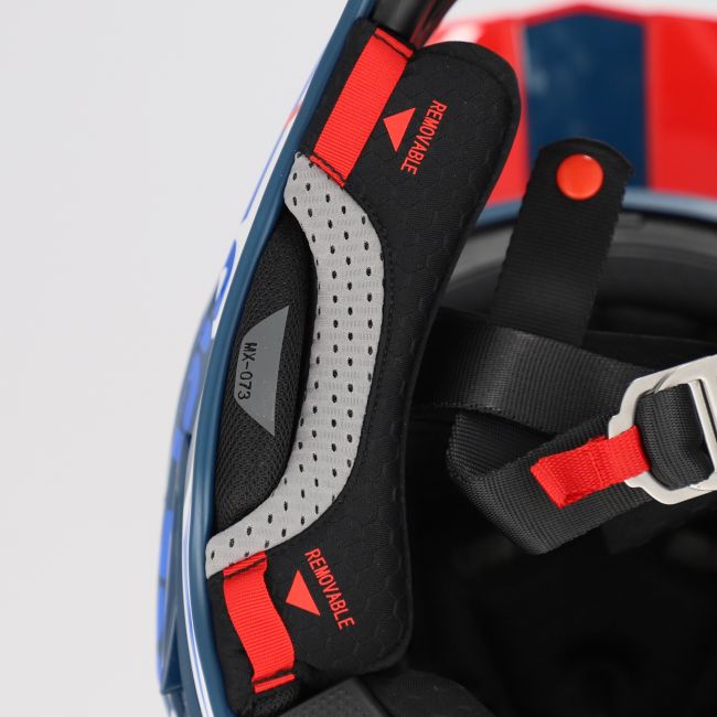 Casca Acerbis Airstrike-X White Blue Red