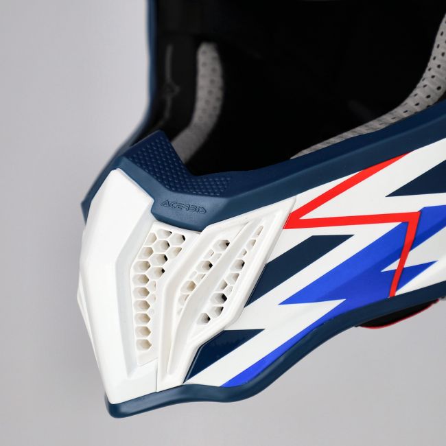 Casca Acerbis Airstrike-X White Blue Red