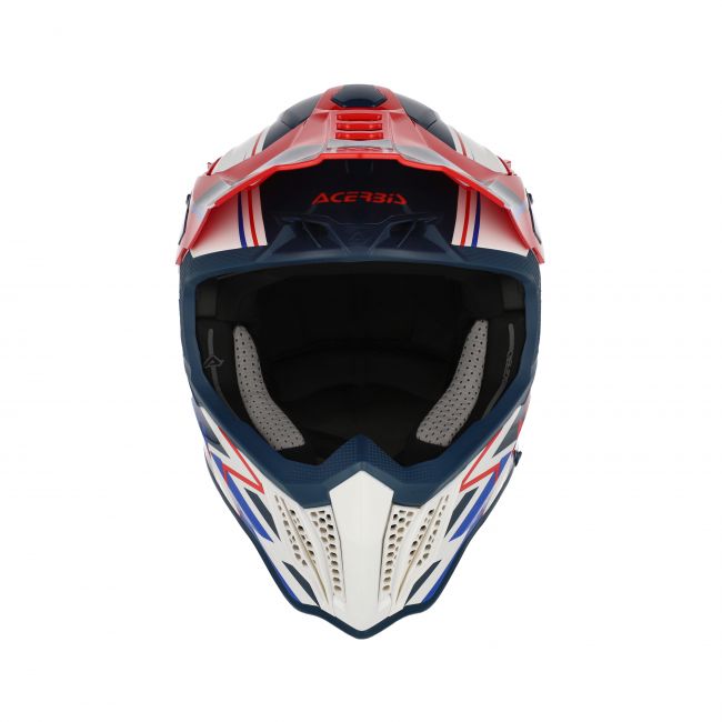 Casca Acerbis Airstrike-X White Blue Red