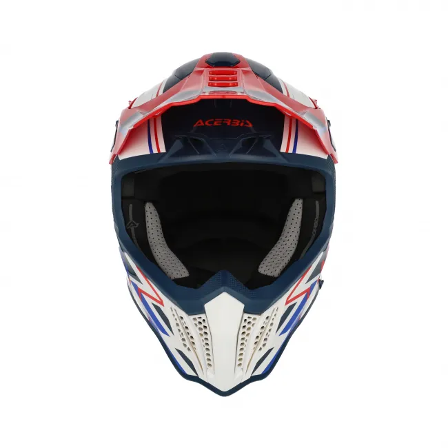 Casca Acerbis Airstrike-X White Blue Red