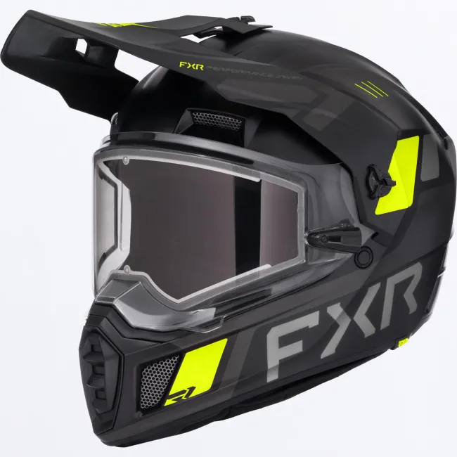 Casca snow FXR Clutch X 26 Viziera Incalzita Black HiVis
