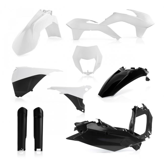 Kit complet plastice KTM 125/500 14-15 Acerbis White Black