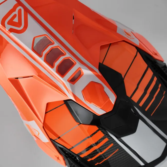 Casca carbon Acerbis Airstrike Orange White