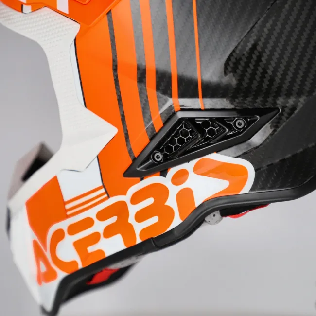 Casca carbon Acerbis Airstrike Orange White