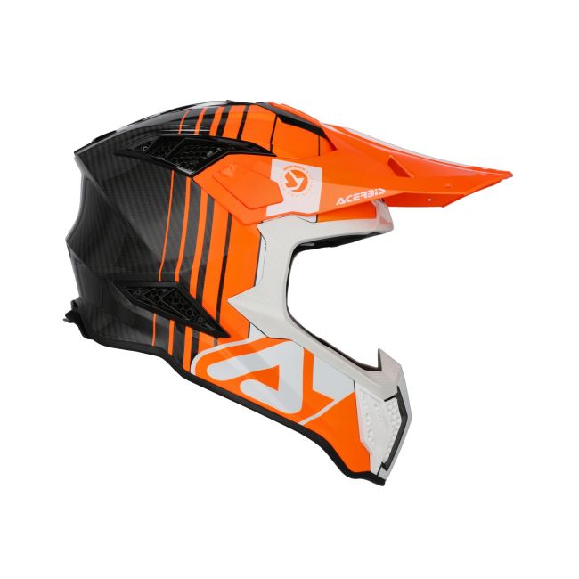 Casca carbon Acerbis Airstrike Orange White