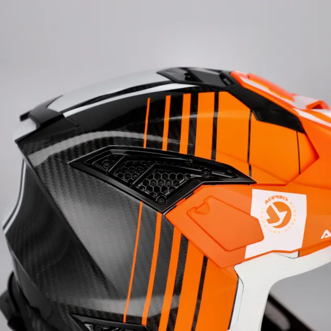 Casca carbon Acerbis Airstrike Orange White