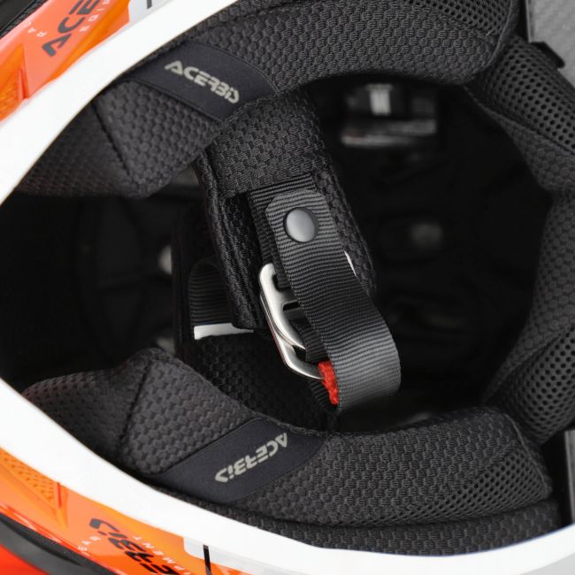Casca Acerbis T711 Orange Fluo Black