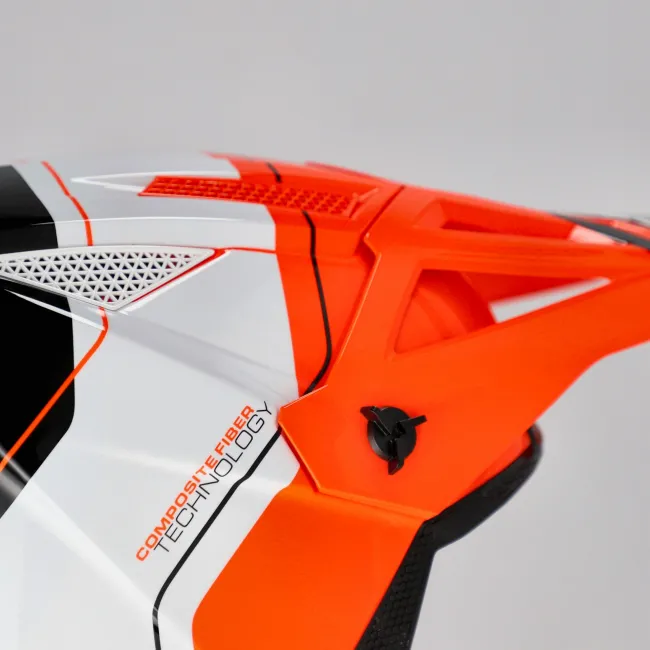 Casca Acerbis T711 Orange Fluo Black