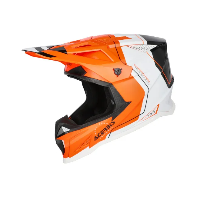 Casca Acerbis T711 Orange Fluo Black
