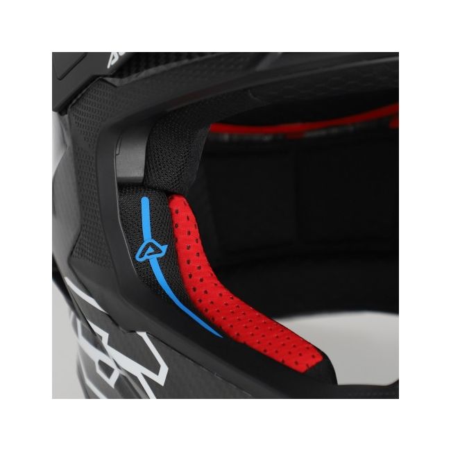 Casca carbon Acerbis Airstrike Black White