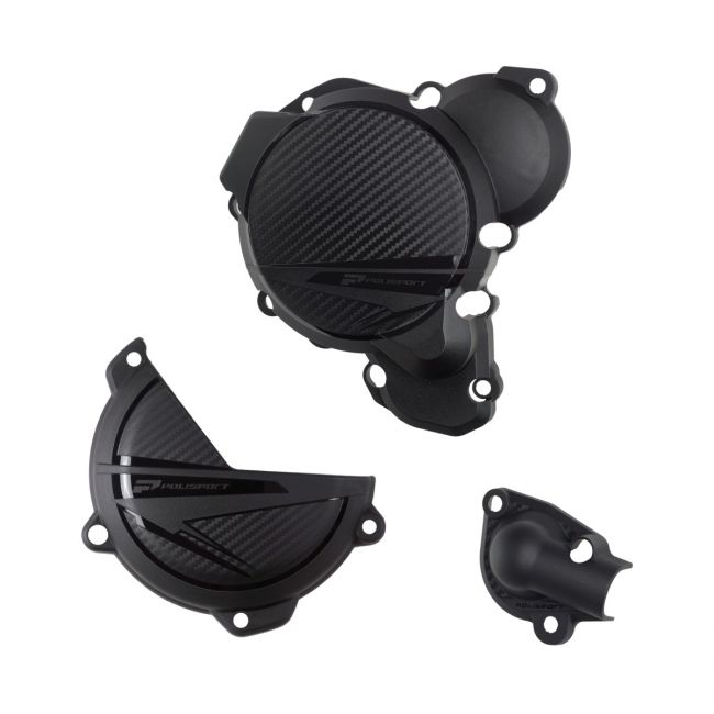 Kit protectii motor KTM EXC TBI 250/300 24-25 Polisport Black
