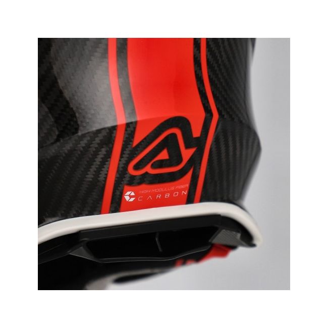 Casca carbon Acerbis Airstrike White Red