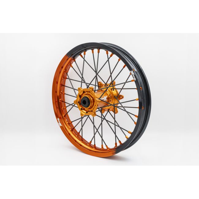 Set roti supermoto KTM 17X3.5 17X5 Orange Black XMoto