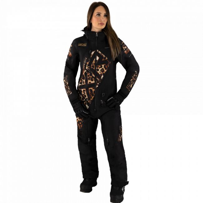 Combinezon dama snow FXR W CX Lite Monosuit Black/Cheetah