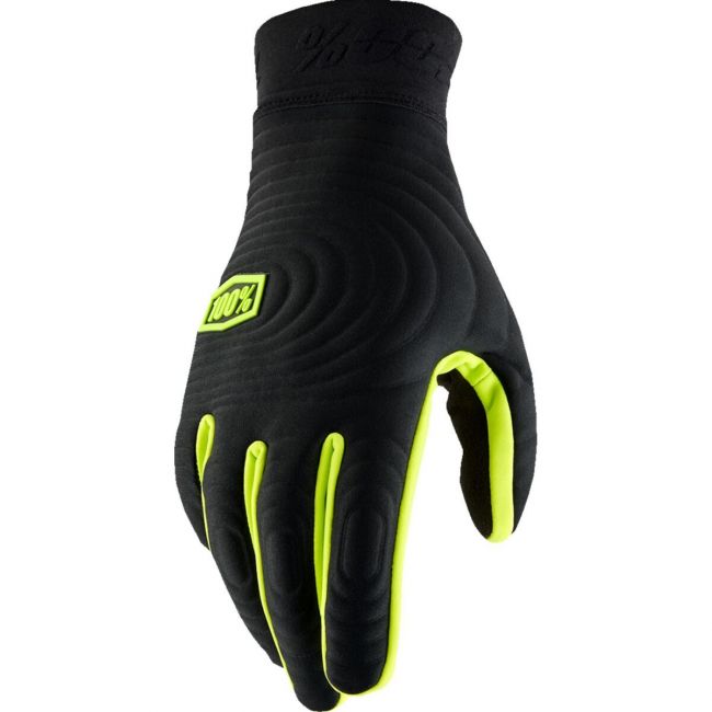 Manusi 100% Brisker Xtreme Black Yellow Fluo