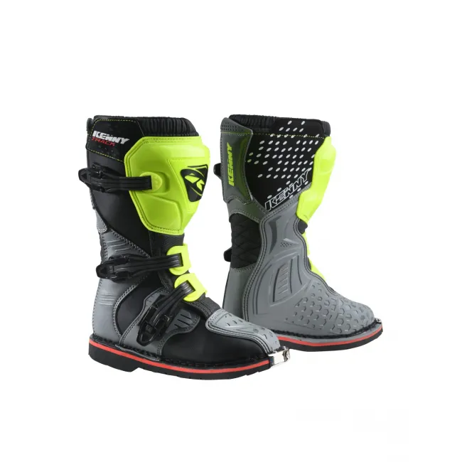 Cizme copii Kenny Track Junior Grey Neon Yellow