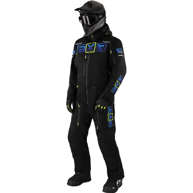 Combinezon snowmobil FXR Maverick Lite Black Blue Hivis 23