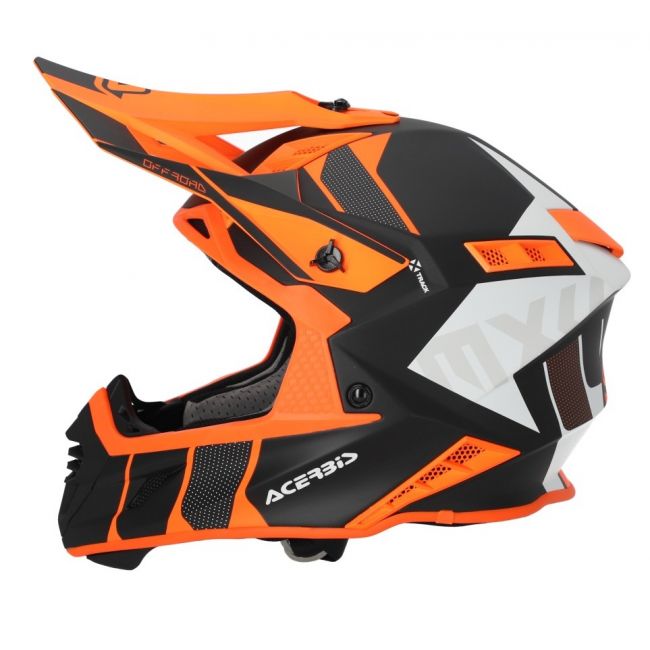 Casca Acerbis X-Track 22.06 Orange Fluo Black