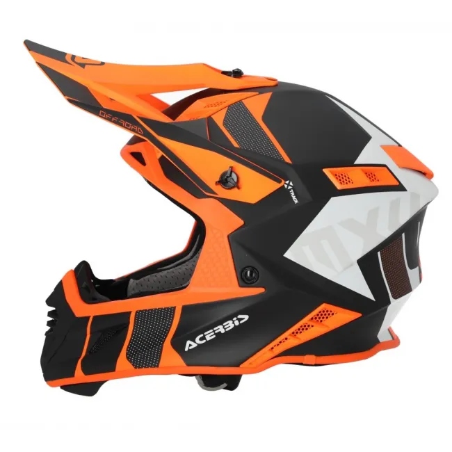 Casca Acerbis X-Track 22.06 Orange Fluo Black