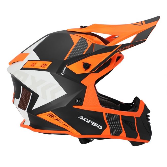 Casca Acerbis X-Track 22.06 Orange Fluo Black