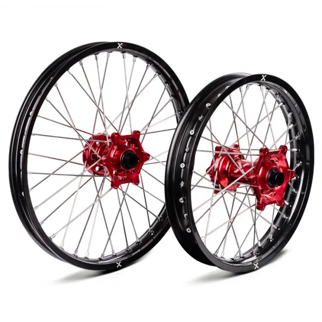 Set roti GasGas 21-22 21"+18" X-Grip Black Red