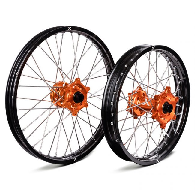 Set roti KTM 16-22 21"+18" X-Grip Black Orange