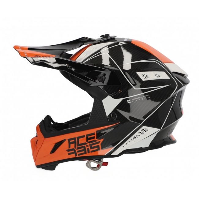 Casca Acerbis Steel Carbon White Orange