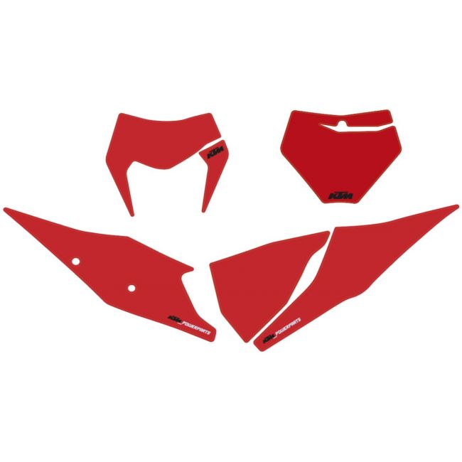 Kit stickere number plate KTM 20-22 Red