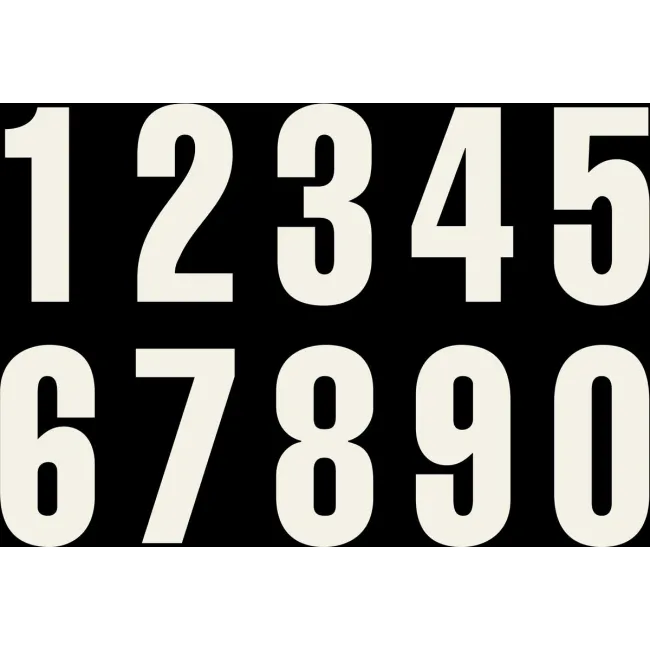 Startnumbers KTM White