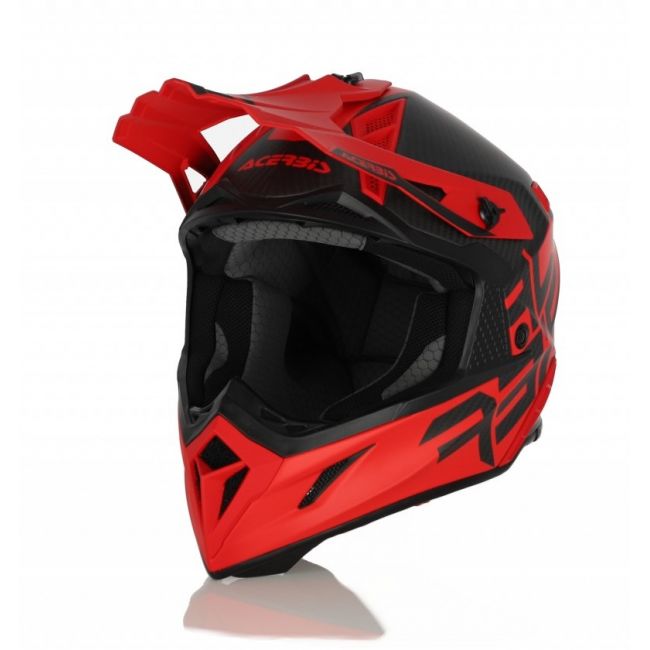 Casca Acerbis Steel Carbon Red Black