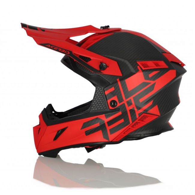Casca Acerbis Steel Carbon Red Black