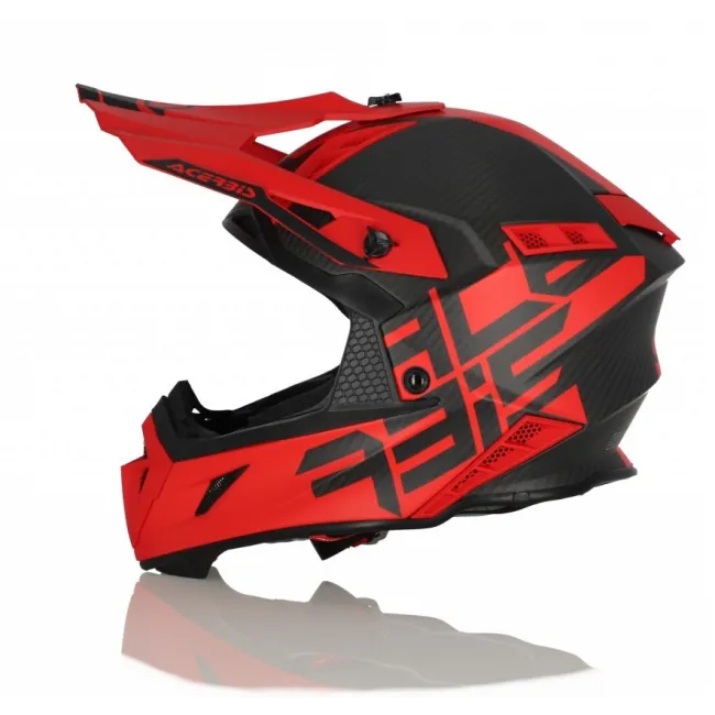 Casca Acerbis Steel Carbon Red Black