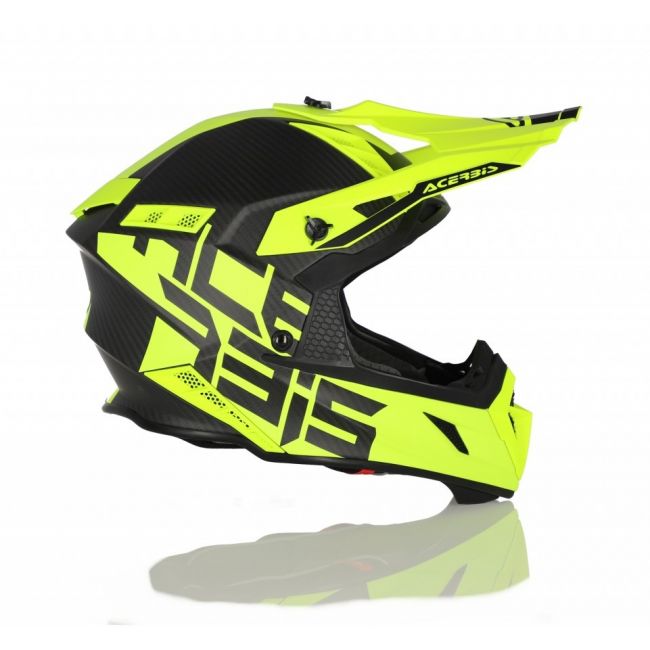 Casca Acerbis Steel Carbon Yellow Fluo