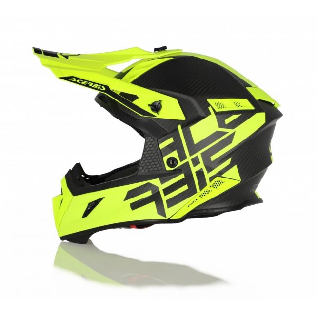 Casca Acerbis Steel Carbon Yellow Fluo