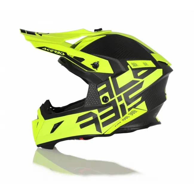 Casca Acerbis Steel Carbon Yellow Fluo
