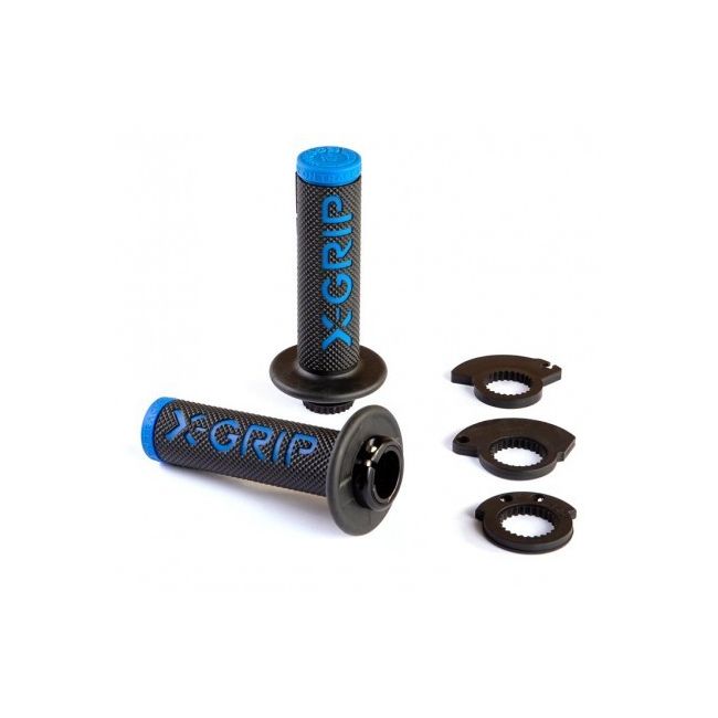 Mansoane lock-on KTM 98-22 2T/4T X-GRIP Black Blue